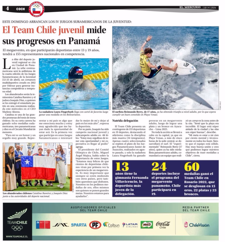 Orgullo Nacional: Team Chile Deslumbra en los Juegos Sudamericanos de la Juventud