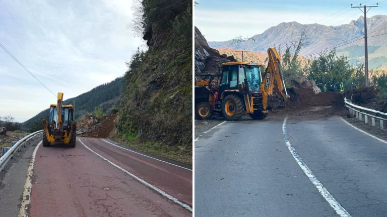 Derrumbe en Ruta Q-61 de Alto Biobío Interrumpe Tránsito y Moviliza Equipos de Emergencia