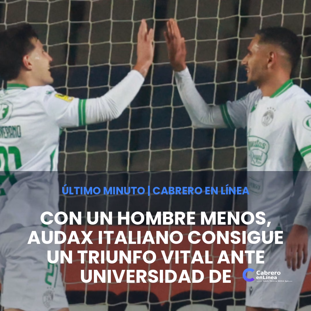 Con un hombre menos, Audax Italiano consigue un triunfo vital ante Universidad de Concepción