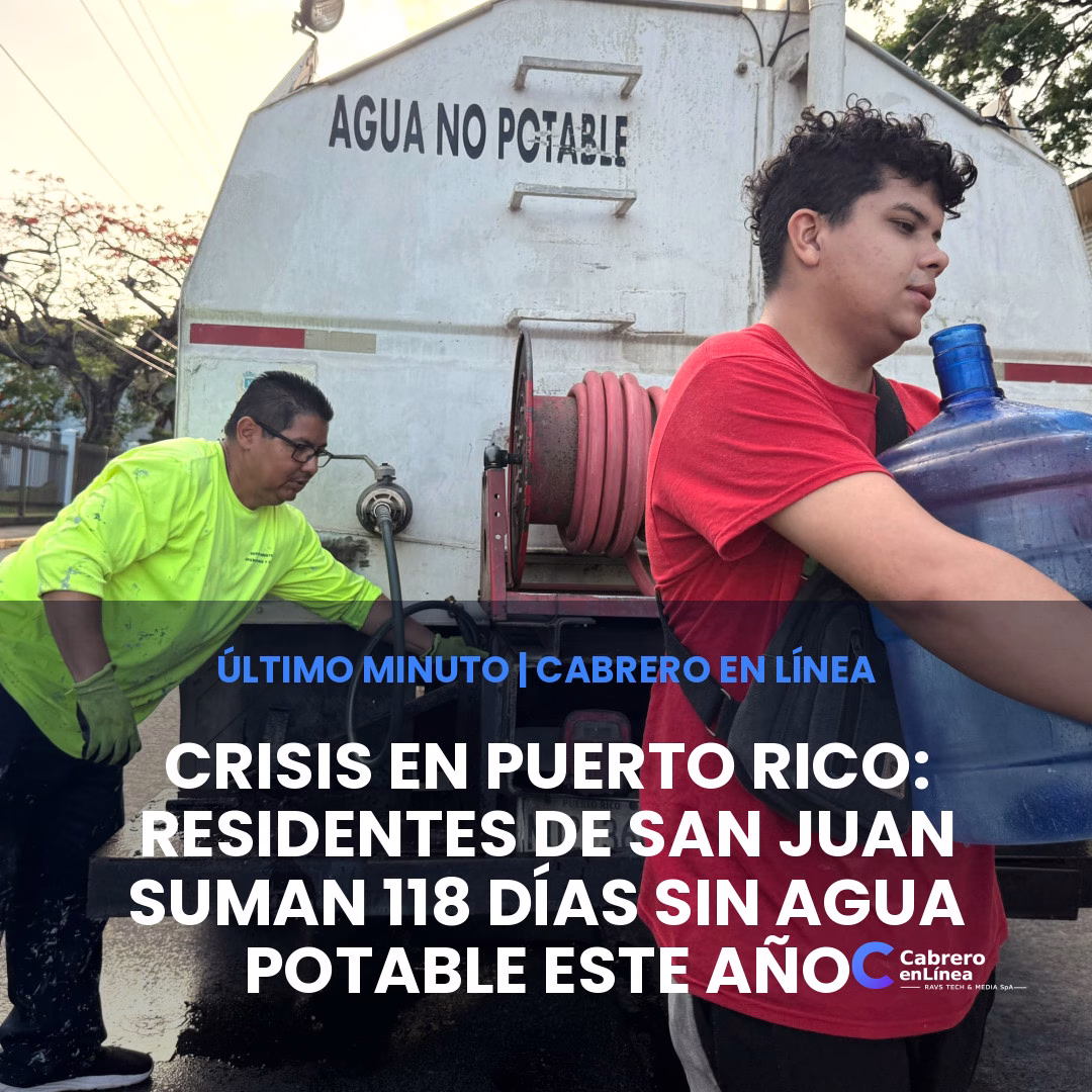 Crisis en Puerto Rico: Residentes de San Juan suman 118 días sin agua potable este año