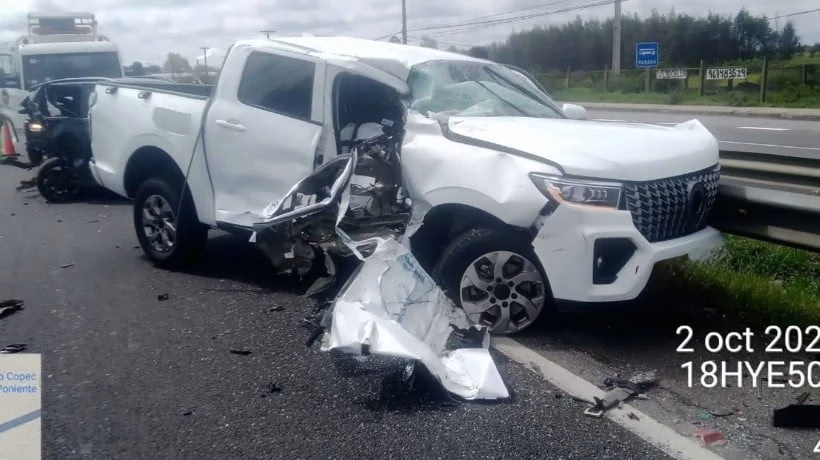Accidente de tránsito interrumpe el tráfico en Ruta 5 Sur a la altura de Chillán Viejo