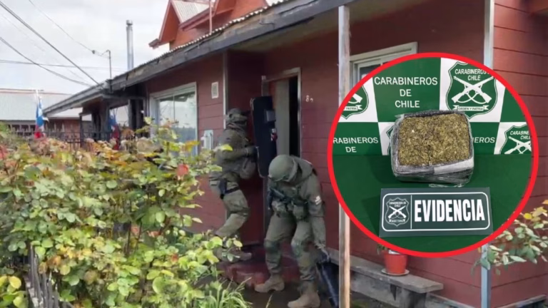OS7 desbarata red de narcotráfico en Cabrero y Los Ángeles: más de 4 kilos de droga incautados y tres detenidos