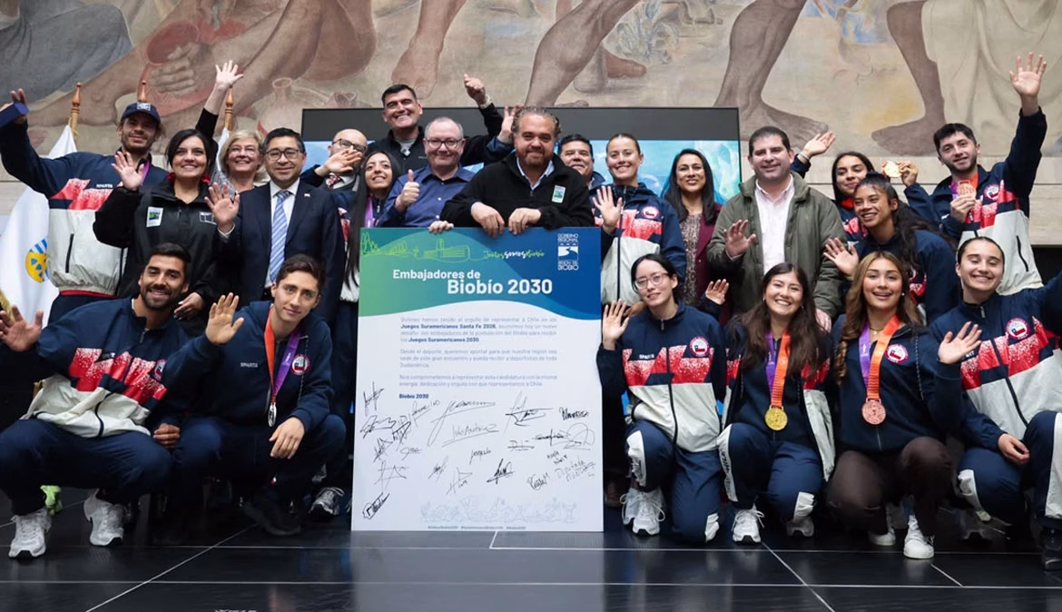 Medallistas del Biobío son nombrados embajadores para la candidatura de los Juegos Odesur 2030
