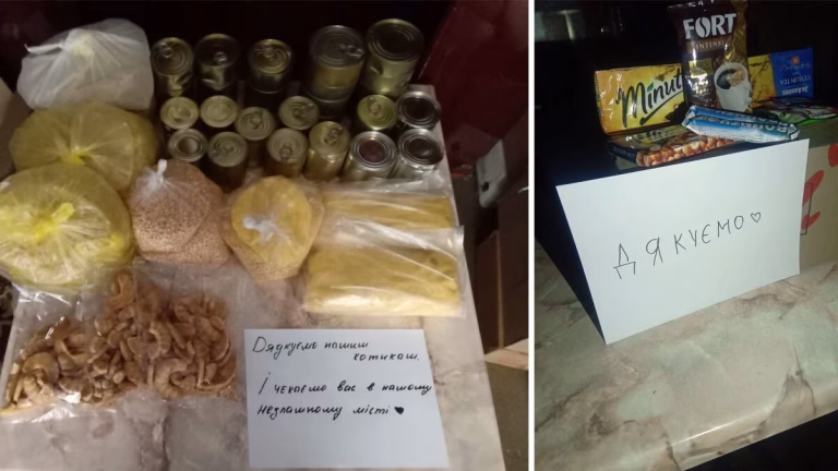 Drones ucranianos llevan esperanza y alimentos a la ciudad ocupada de Oleshki